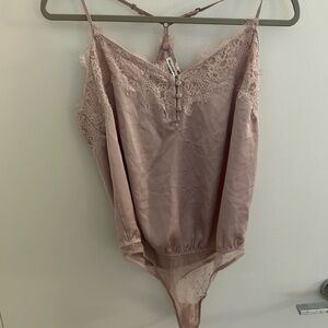 Abercrombie & Fitch Pink Lace Bodysuit